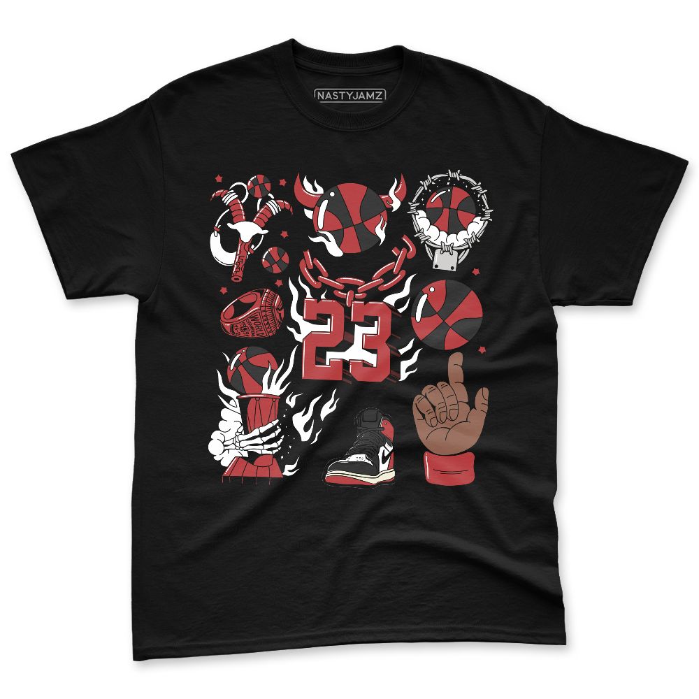 Black-Toe-Reimagined-1s-NastyJamz-Premium-T-Shirt-Match-Neclaces-Number-23