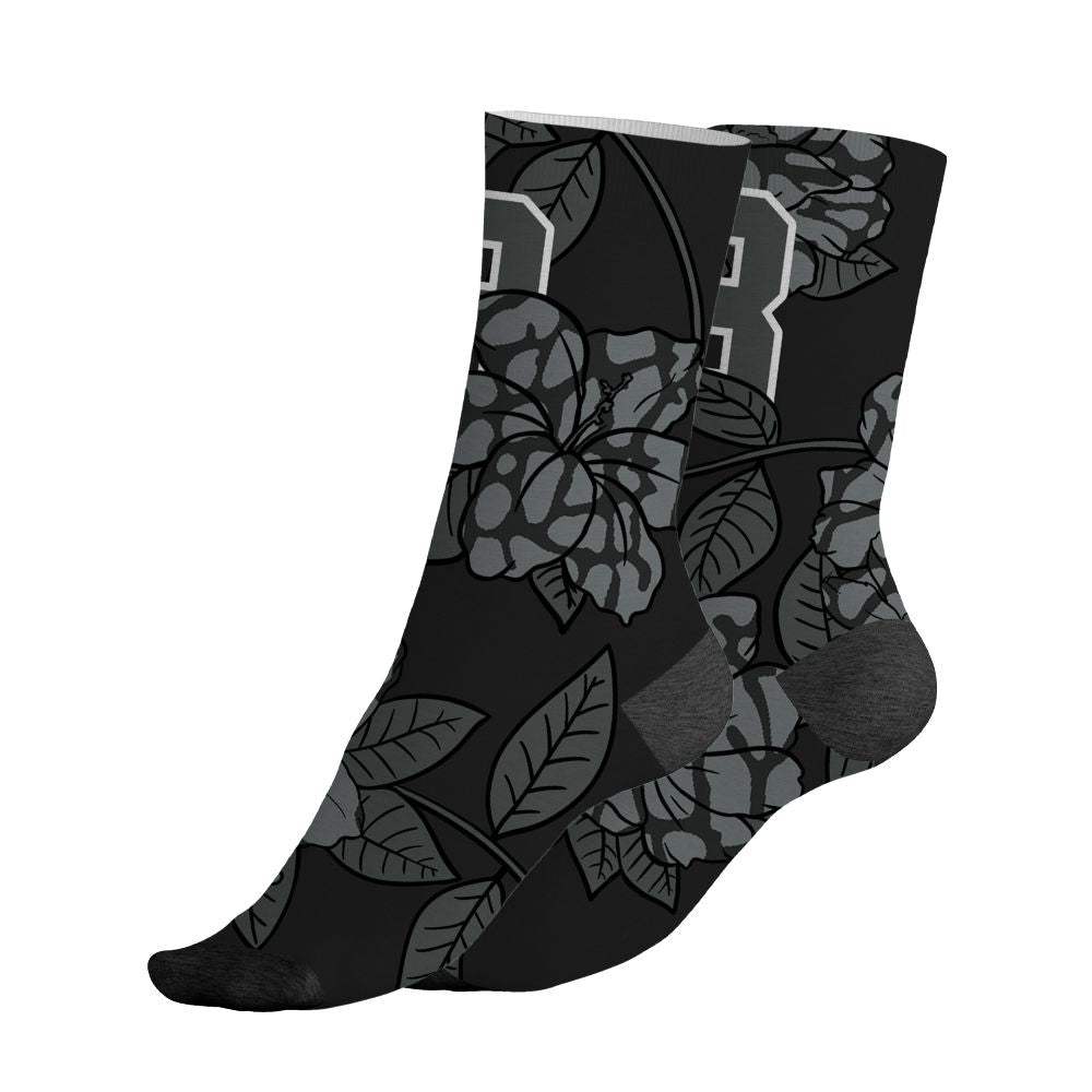 Black-Cat-3s-NastyJamz-Socks-Match-23-Floral-All-Over-Print-Flower