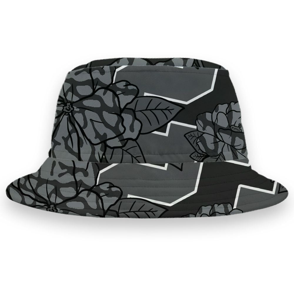 Black-Cat-3s-NastyJamz-Bucket-Hat-Match-23-Floral-3D-All-Over-Print-Flower