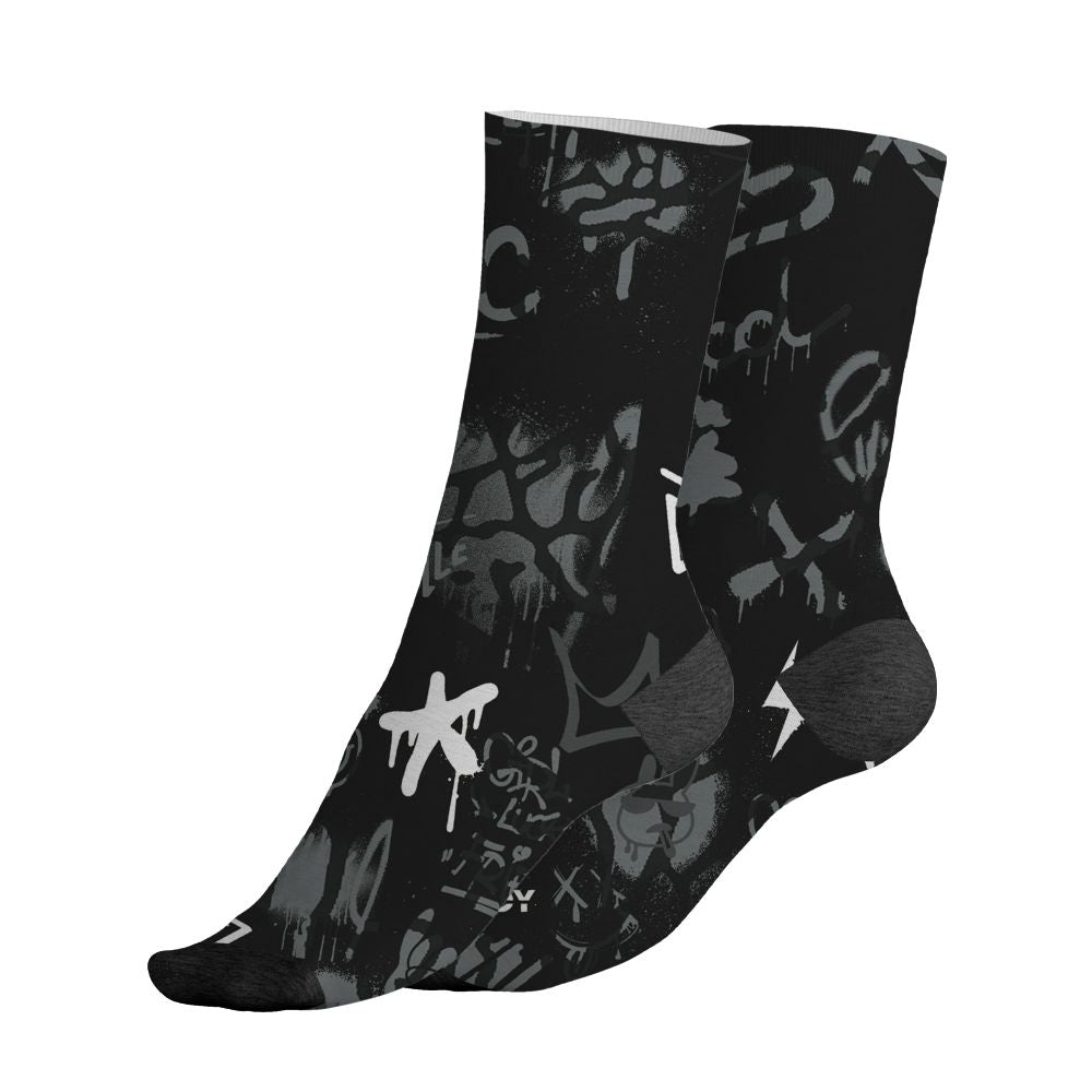 Black-Cat-3s-NastyJamz-Socks-Match-Graffiti-King-All-Over-Print-Doodle-Style