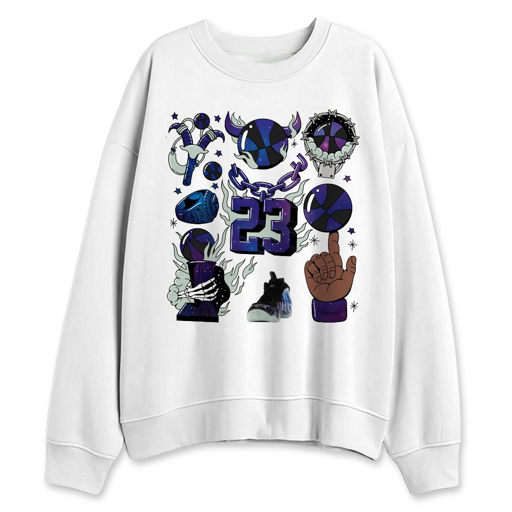 Air-Foamposite-One-Galaxy-NastyJamz-Sweatshirt-Match-Neclaces-Number-23