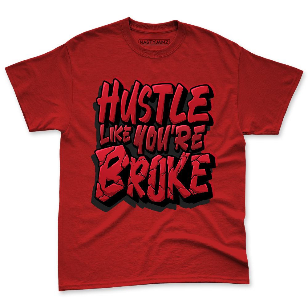 Flu-Game-12s-NastyJamz-Red-Black-White-Premium-T-Shirt-Match-Hustle-Like-Broke