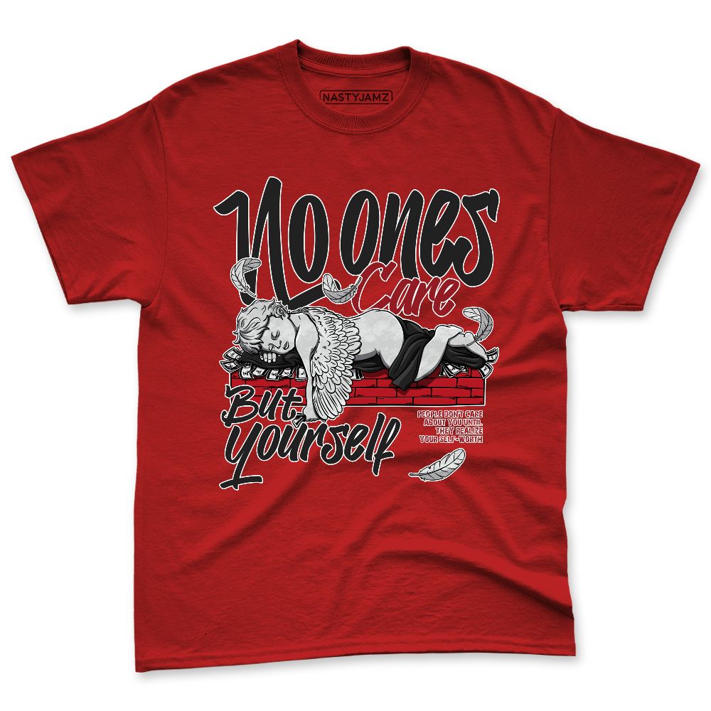 Flu-Game-12s-NastyJamz-Red-Black-White-Premium-T-Shirt-Match-No-Ones-Care