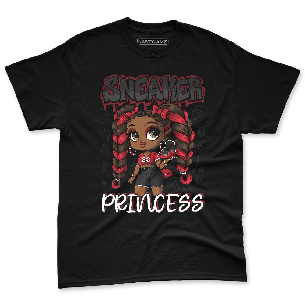 Flu-Game-12s-NastyJamz-Red-Black-White-T-Shirt-Match-Sneaker-Princess