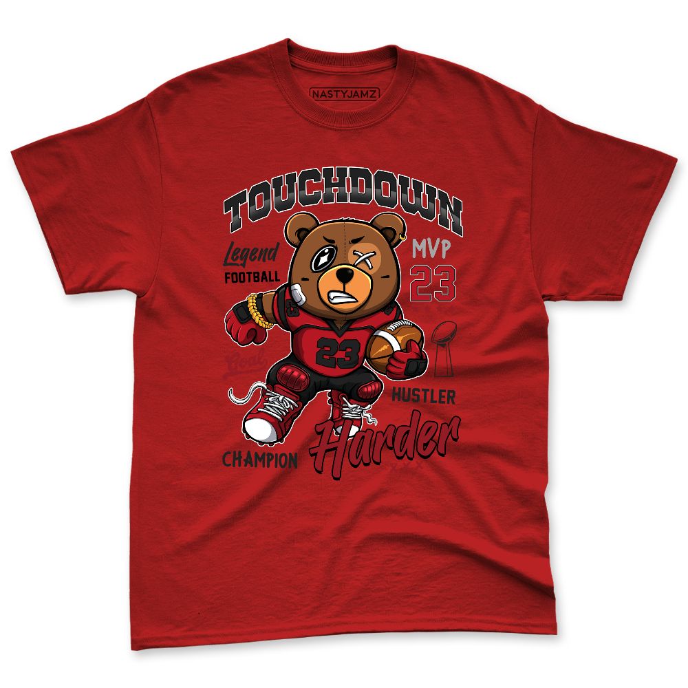 Flu-Game-12s-NastyJamz-Red-Black-White-T-Shirt-Match-Touchdown-Harder
