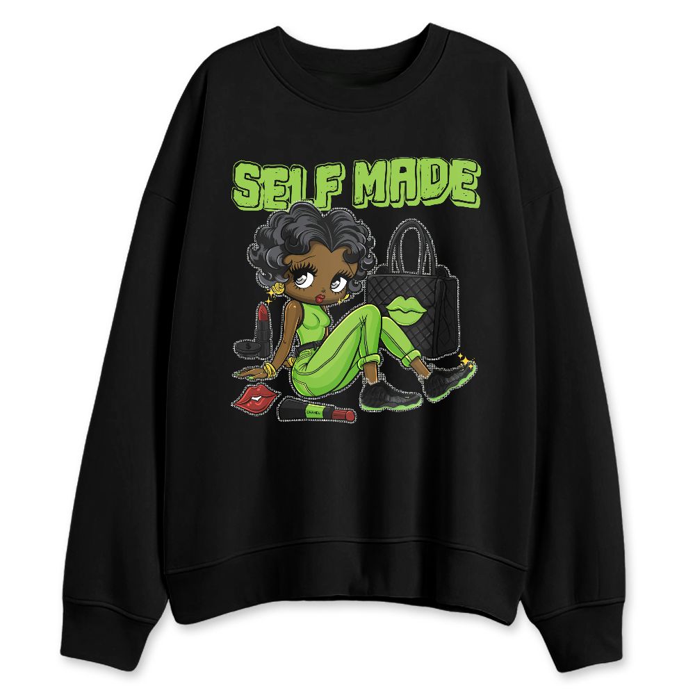 Air-Foamposite-One-Black-Volt-NastyJamz-Sweatshirt-Match-Sneaker-Girl-Selfmade