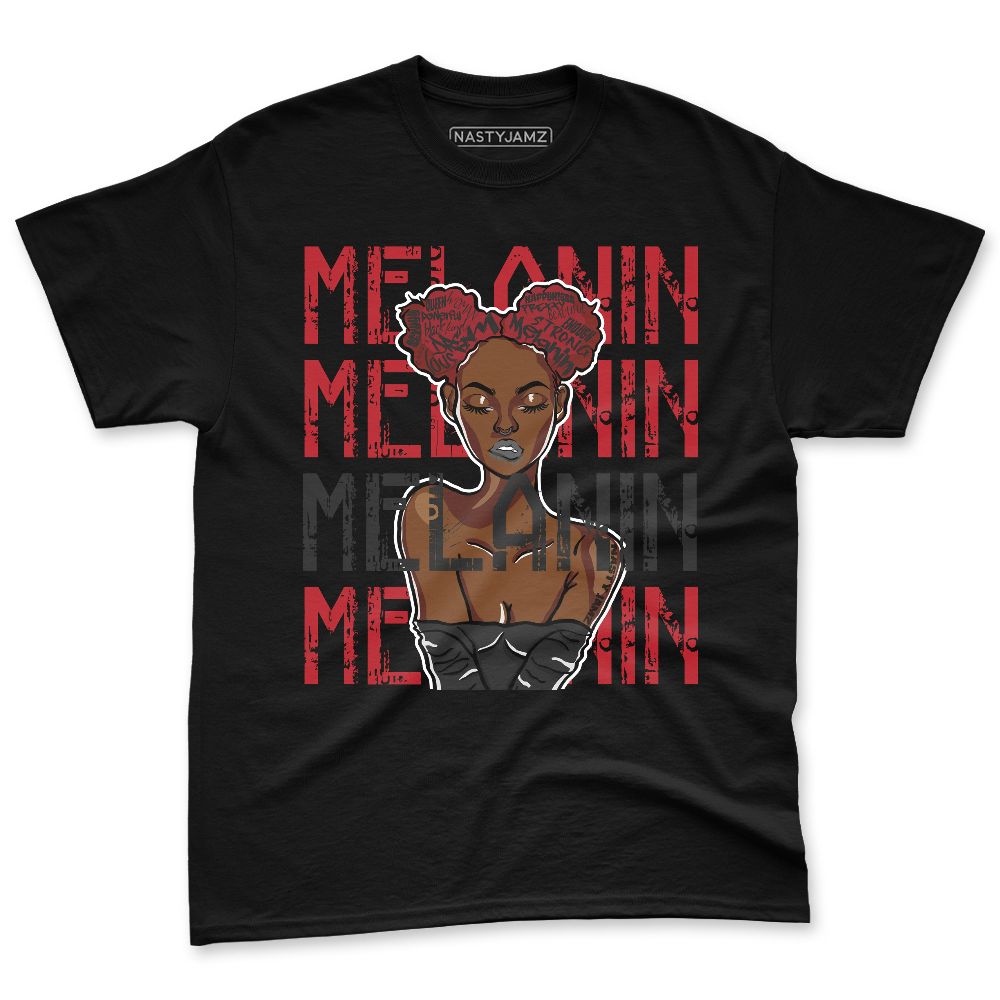 Flu-Game-12s-NastyJamz-Red-Black-White-T-Shirt-Match-Melanin-Girl