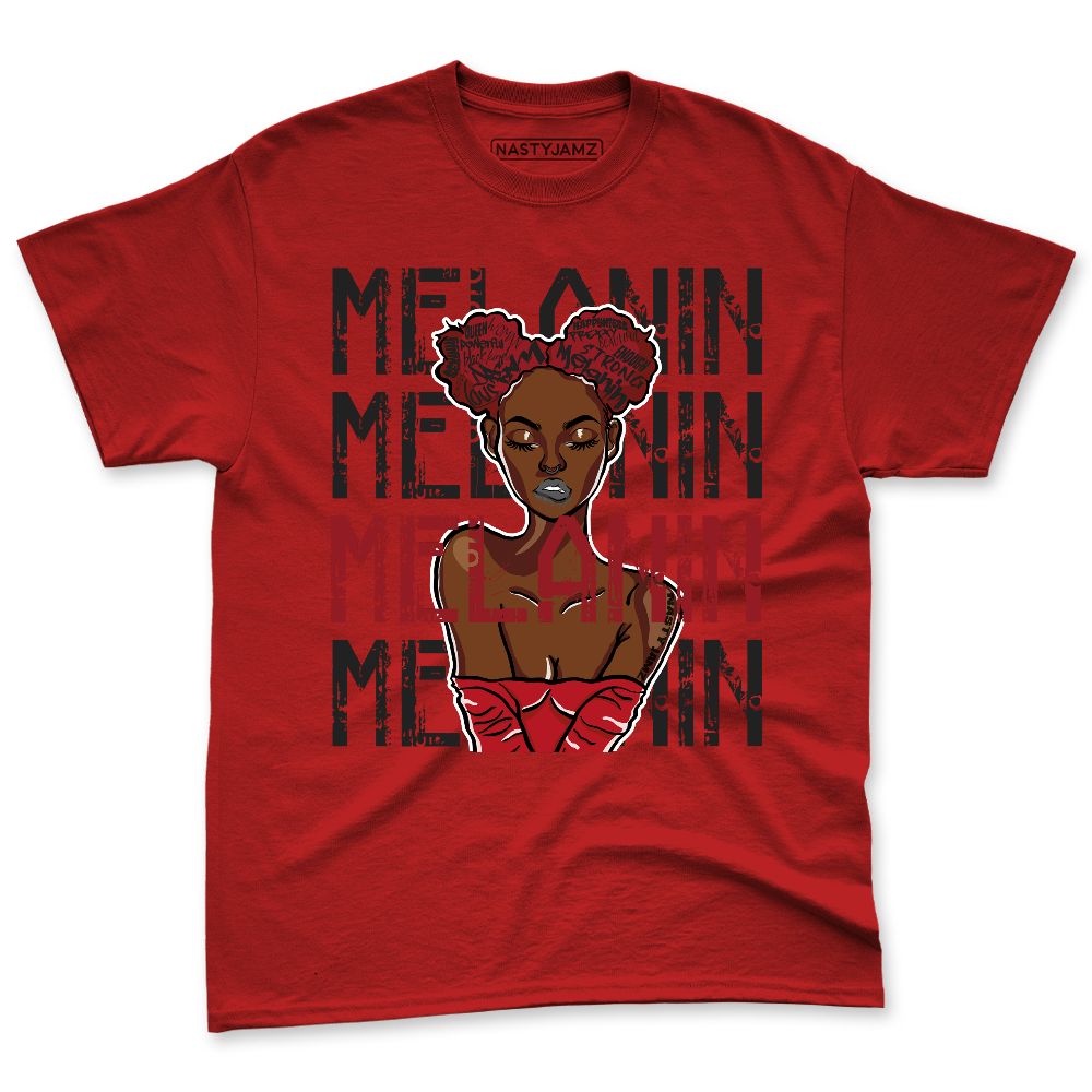 Flu-Game-12s-NastyJamz-Red-Black-White-T-Shirt-Match-Melanin-Girl