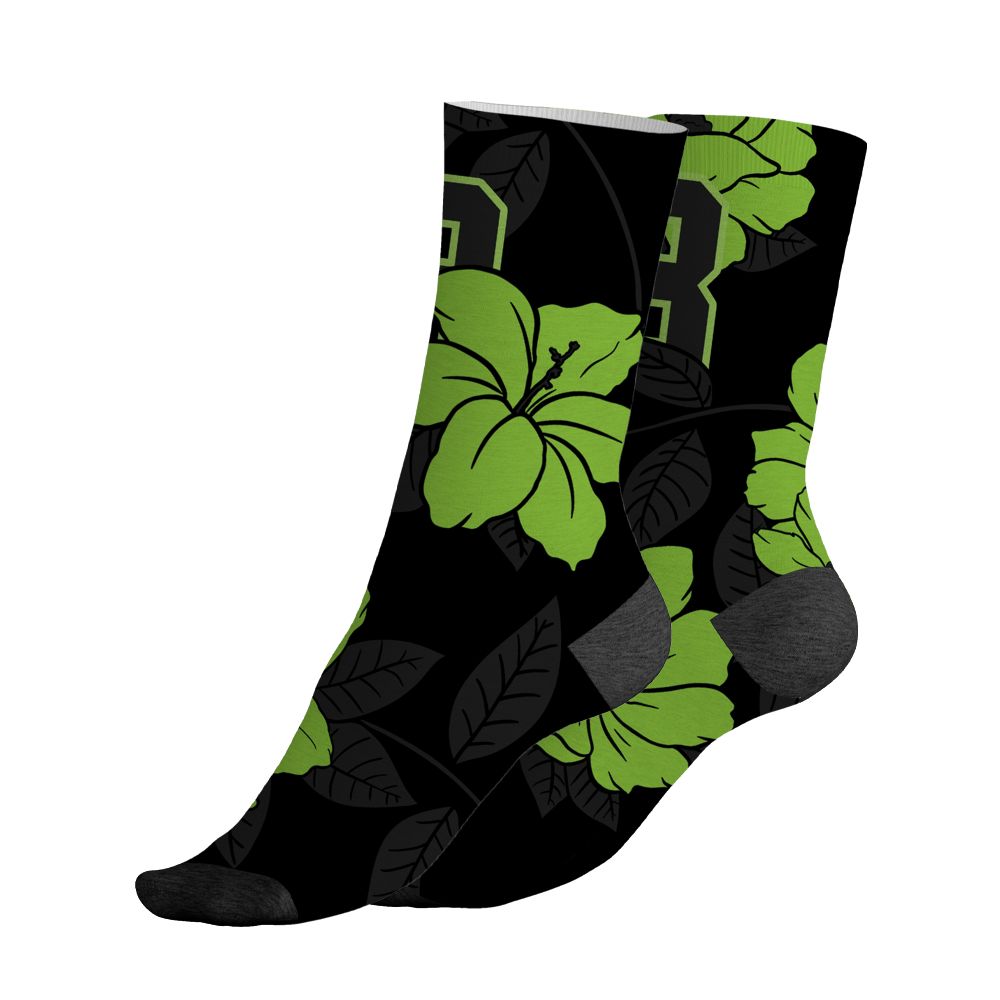 Air-Foamposite-One-Black-Volt-NastyJamz-Socks-Match-23-Floral-All-Over-Print-Flower