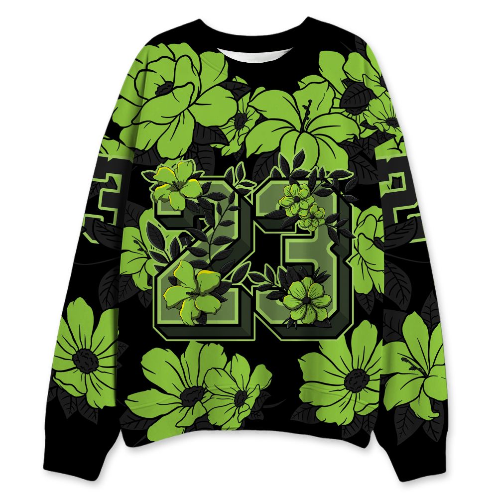 Air-Foamposite-One-Black-Volt-NastyJamz-Sweatshirt-Match-23-Floral-All-Over-Print-Flower