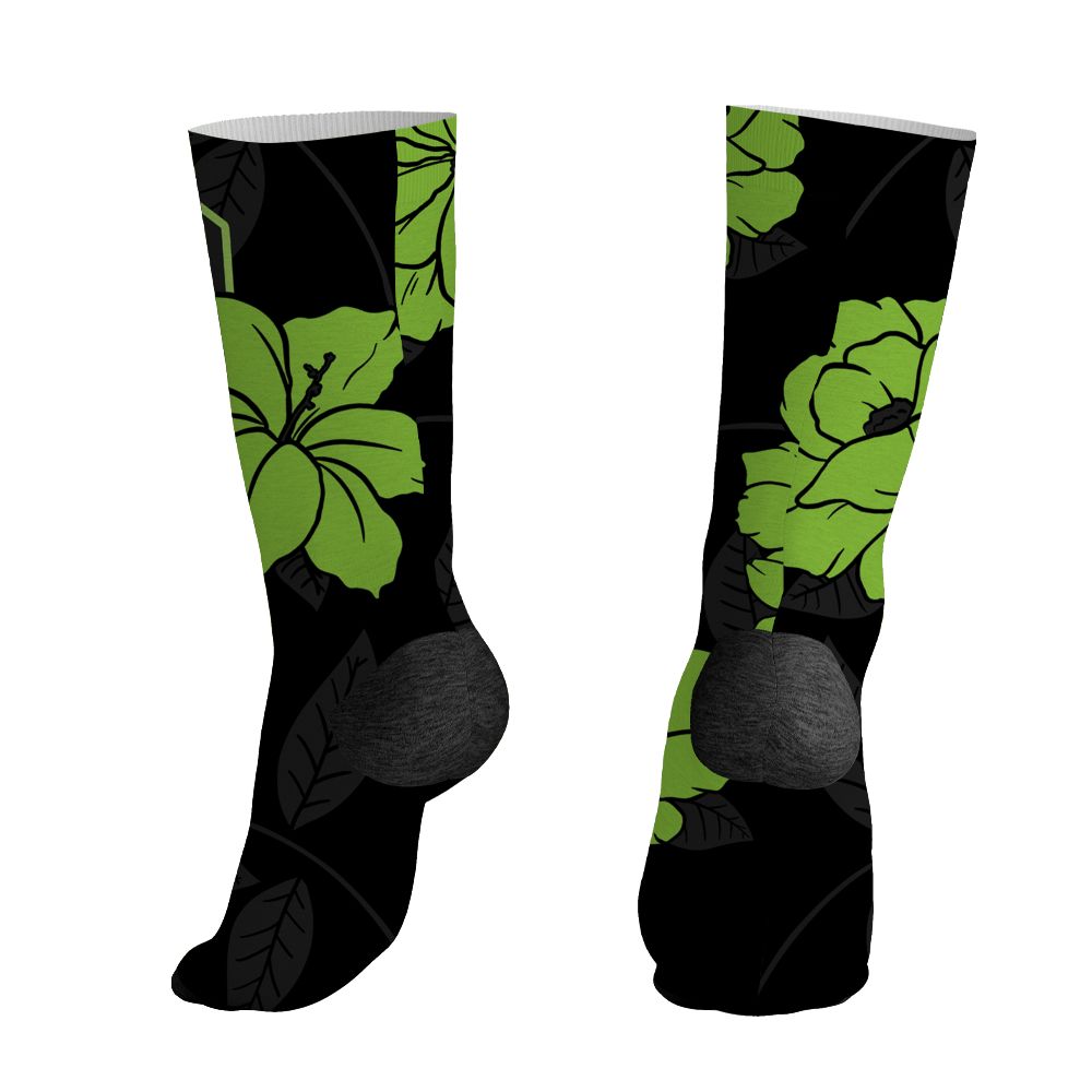 Air-Foamposite-One-Black-Volt-NastyJamz-Socks-Match-23-Floral-All-Over-Print-Flower