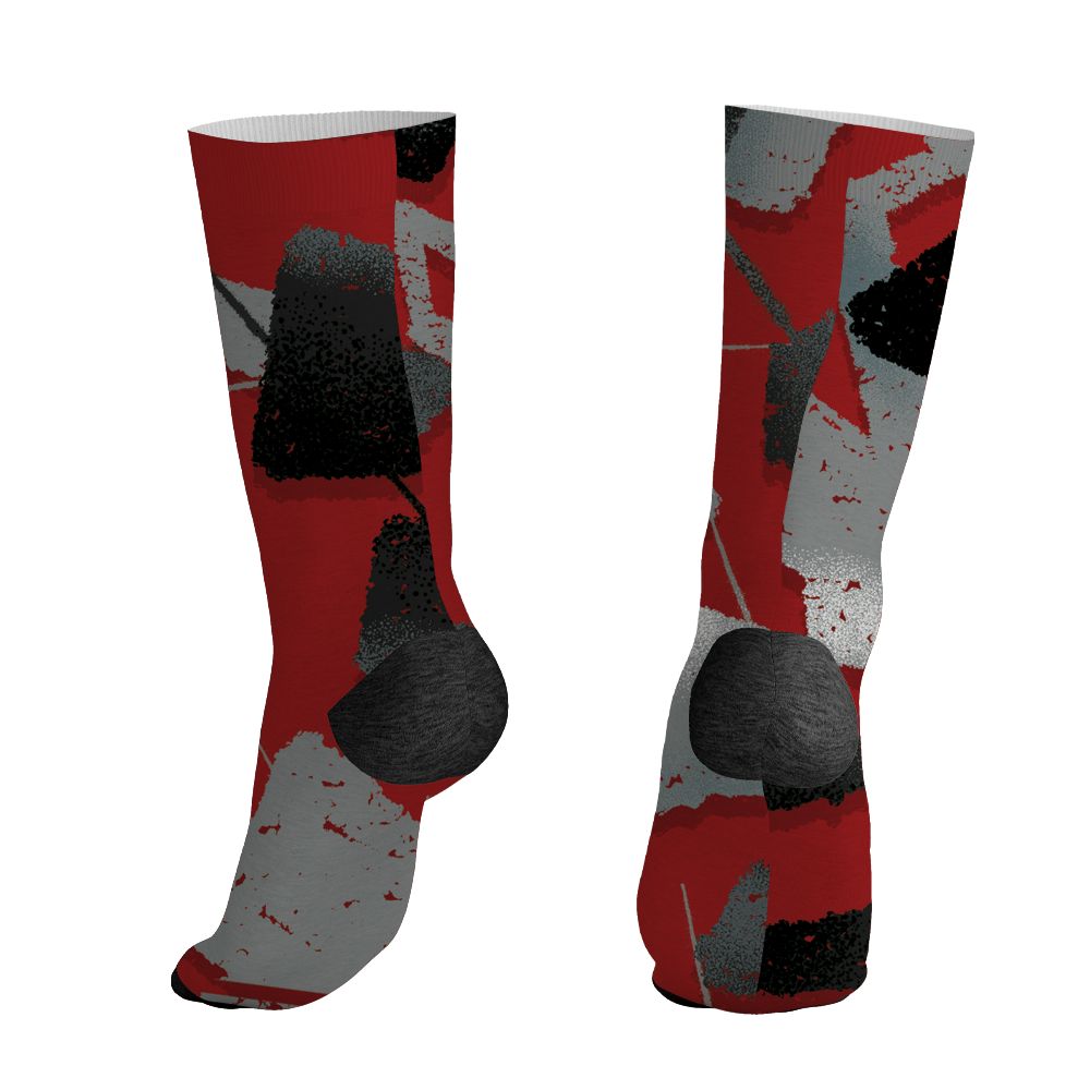 U.nion-Varsity-Red-Shadow-Grey-1s-NastyJamz-Socks-Match-Built-Different-All-Over-Print-Broken