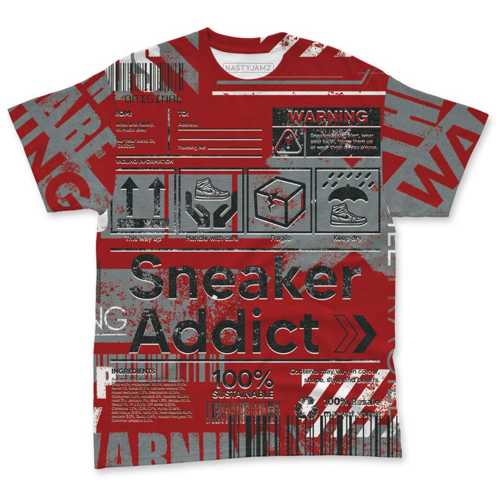 U.nion-Varsity-Red-Shadow-Grey-1s-NastyJamz-T-Shirt-Match-Sneaker-Addict-All-Over-Print-Warning