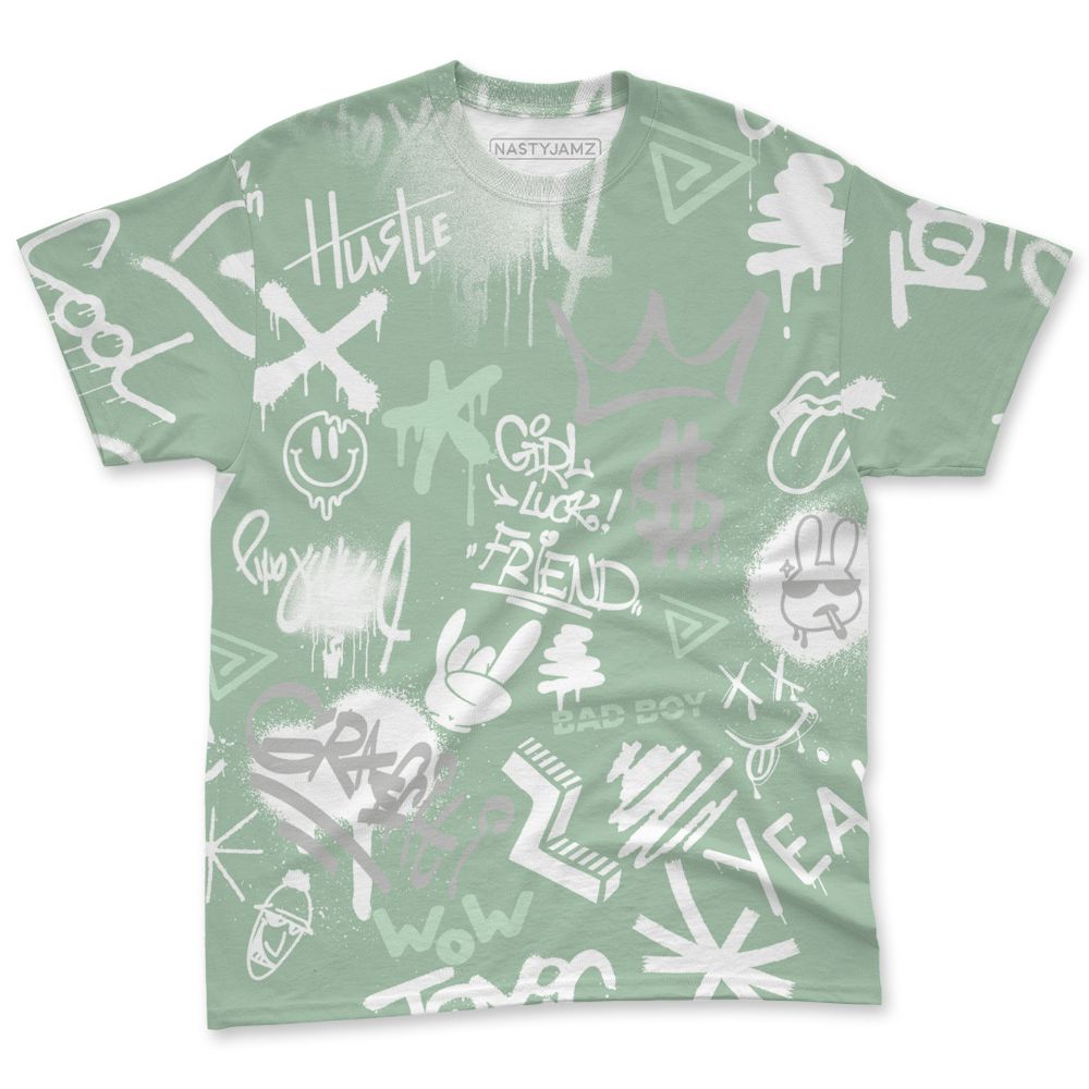 Seafoam-Sail-4s-NastyJamz-T-Shirt-Match-Graffiti-King-All-Over-Print-Doodle-Style