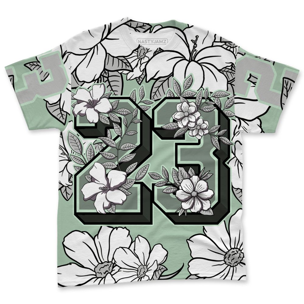 Seafoam-Sail-4s-NastyJamz-T-Shirt-Match-23-Floral-All-Over-Print-Flower