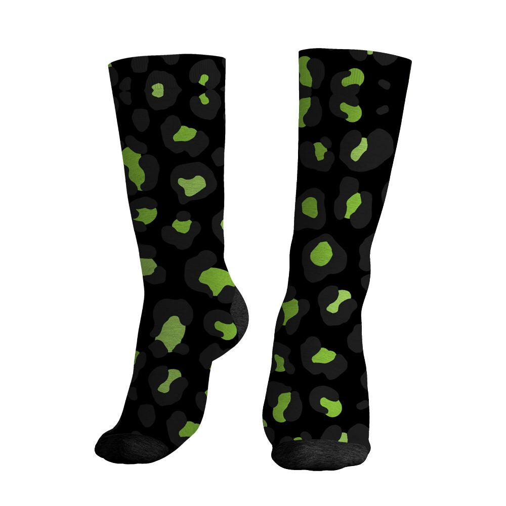 Air-Foamposite-One-Black-Volt-NastyJamz-Socks-Match-Leopard-Pattern-All-Over-Print
