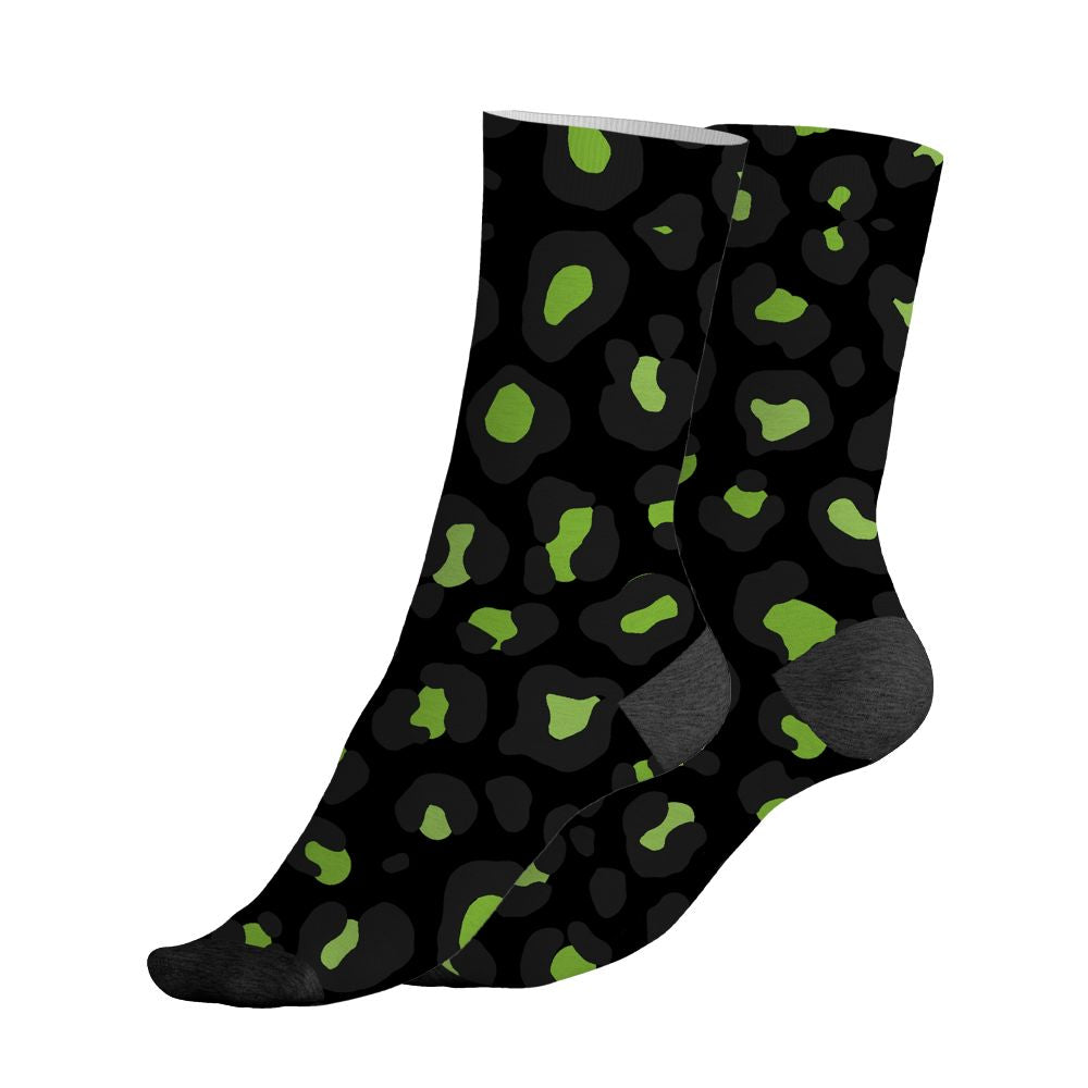Air-Foamposite-One-Black-Volt-NastyJamz-Socks-Match-Leopard-Pattern-All-Over-Print
