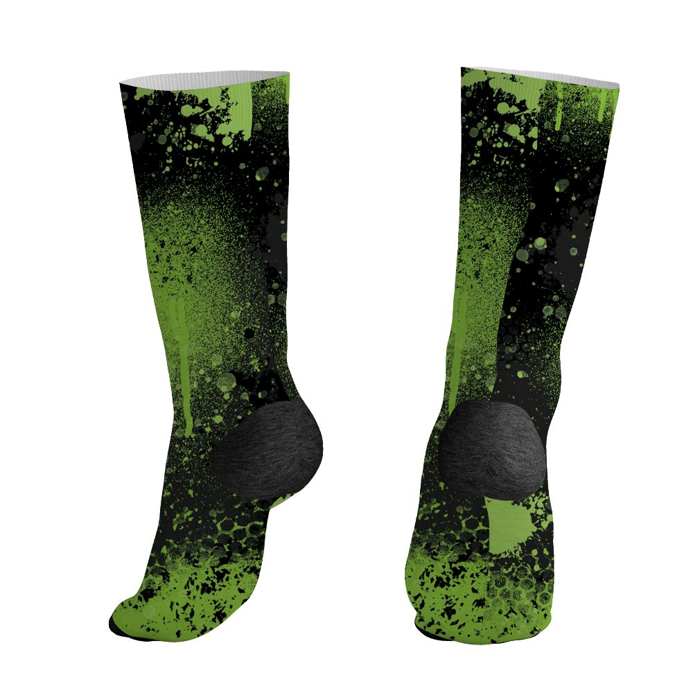 Air-Foamposite-One-Black-Volt-NastyJamz-Socks-Match-23-Painted-Graffiti