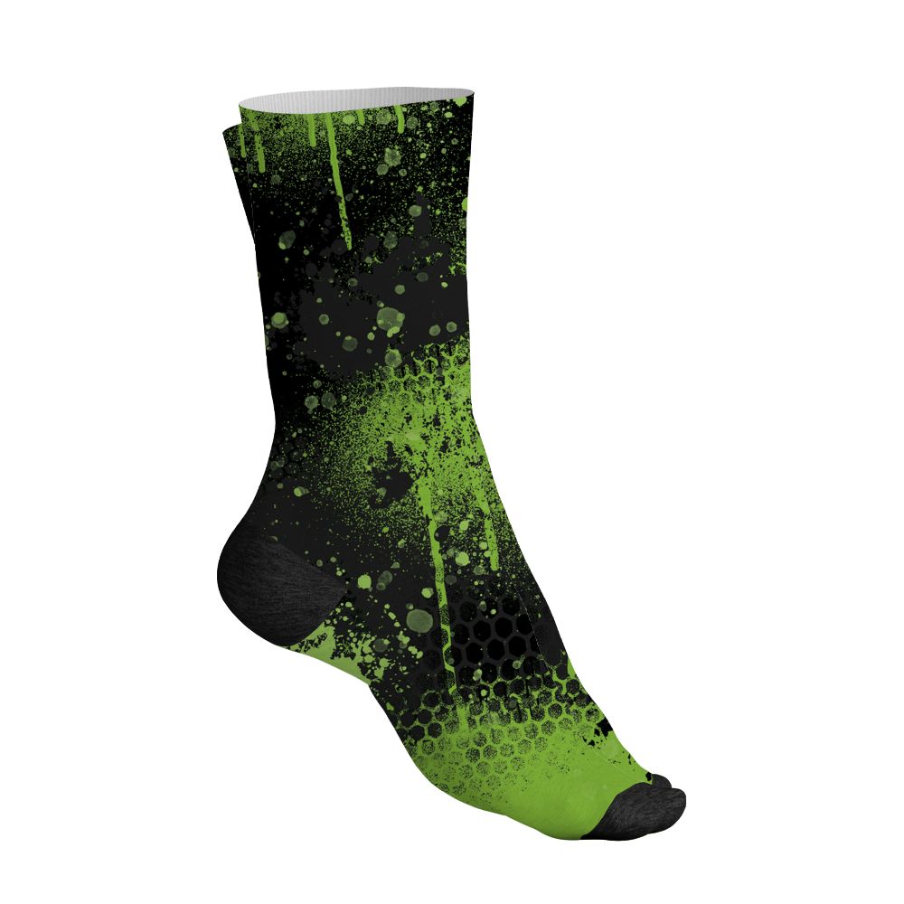 Air-Foamposite-One-Black-Volt-NastyJamz-Socks-Match-23-Painted-Graffiti