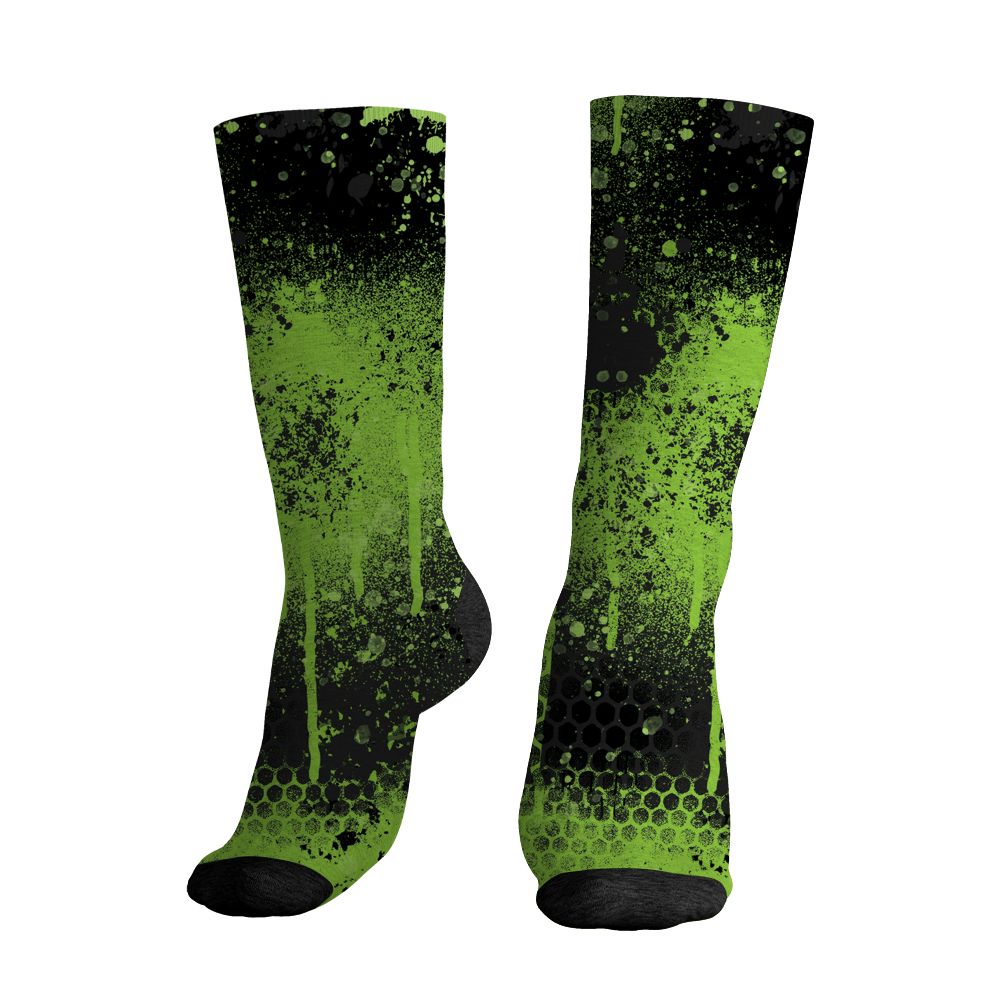 Air-Foamposite-One-Black-Volt-NastyJamz-Socks-Match-23-Painted-Graffiti
