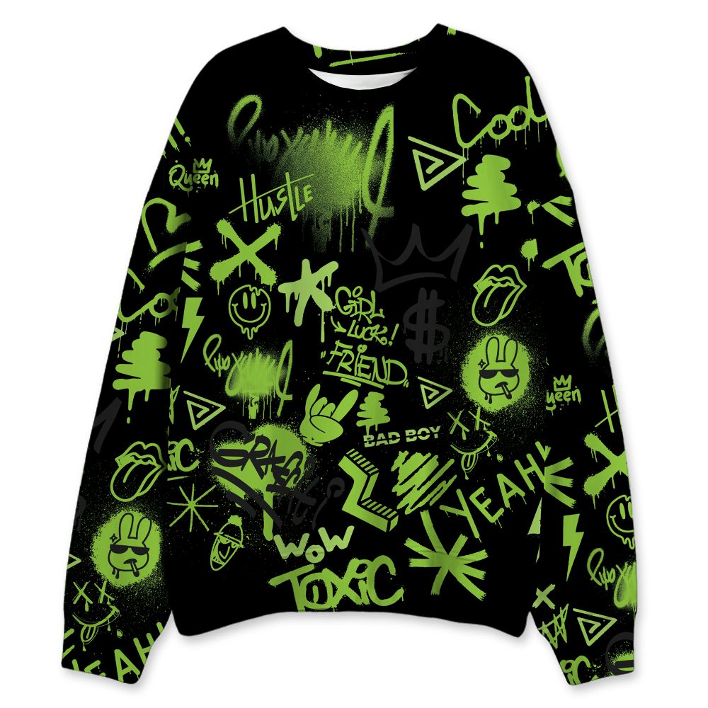 Air-Foamposite-One-Black-Volt-NastyJamz-Sweatshirt-Match-Graffiti-King-All-Over-Print-Doodle-Style