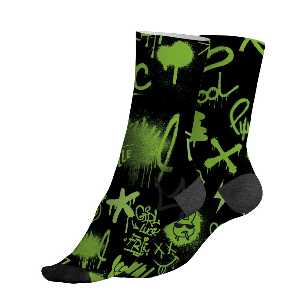 Air-Foamposite-One-Black-Volt-NastyJamz-Socks-Match-Graffiti-King-All-Over-Print-Doodle-Style