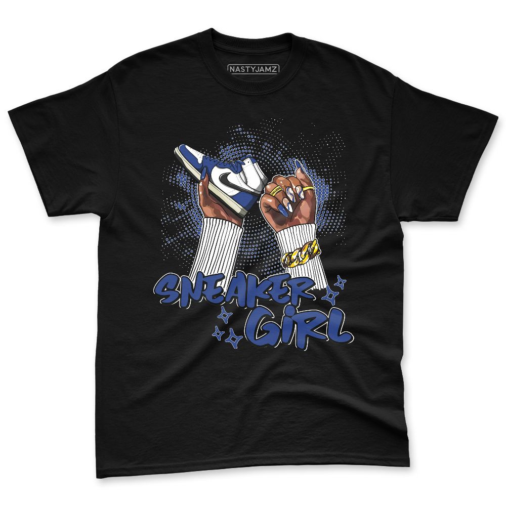 Rare-Air-Deep-Royal-Blue-1s-NastyJamz-Premium-T-Shirt-Match-Sneaker-Girl-Nail