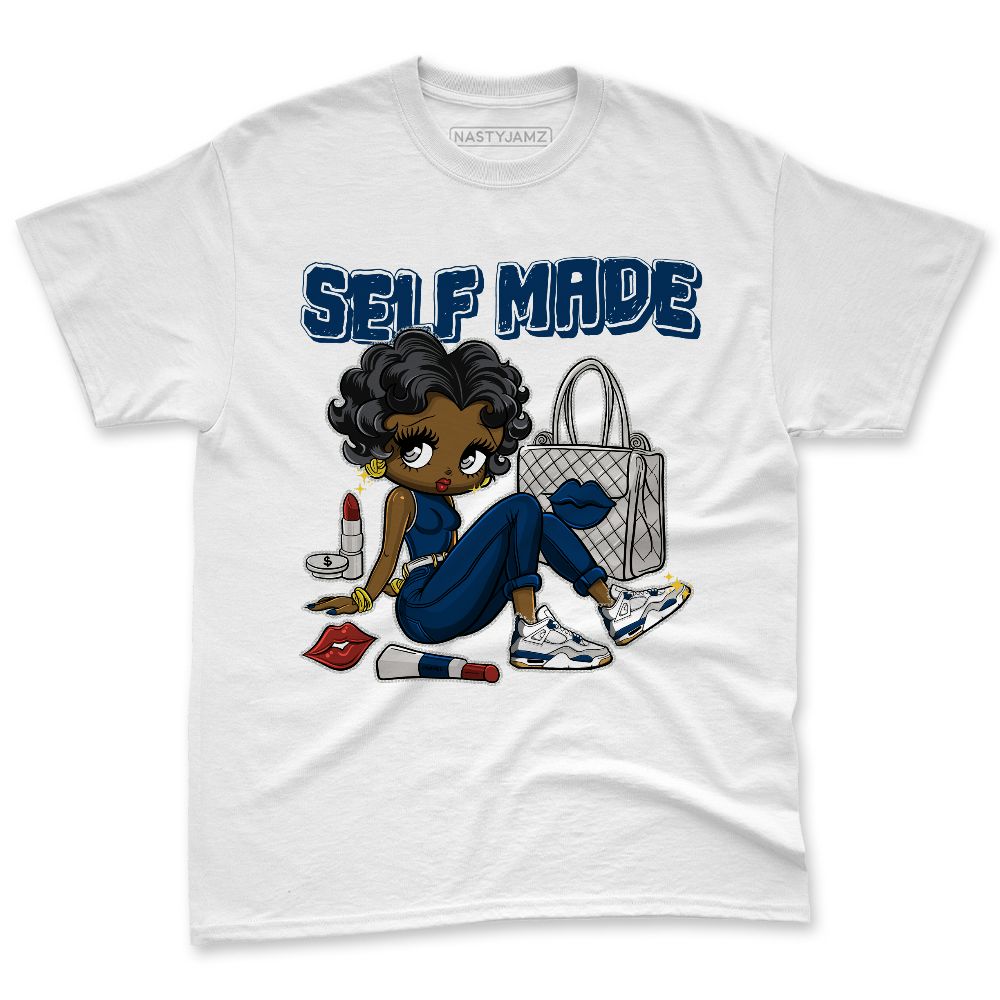 SB-Navy-4s-NastyJamz-Premium-T-Shirt-Match-Sneaker-Girl-Selfmade