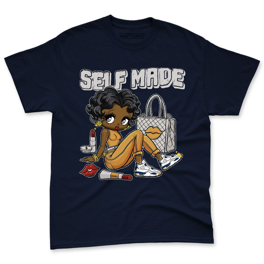 SB-Navy-4s-NastyJamz-Premium-T-Shirt-Match-Sneaker-Girl-Selfmade
