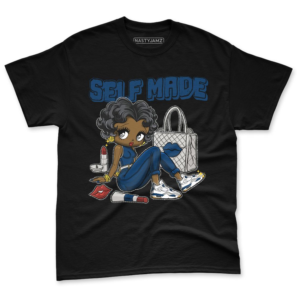 SB-Navy-4s-NastyJamz-Premium-T-Shirt-Match-Sneaker-Girl-Selfmade