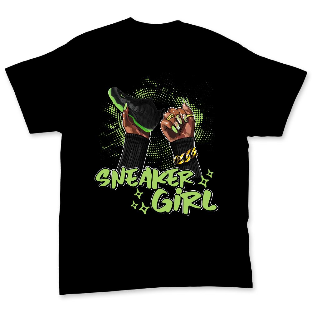Air-Foamposite-One-Black-Volt-NastyJamz-Premium-T-Shirt-Match-Sneaker-Girl-Nail