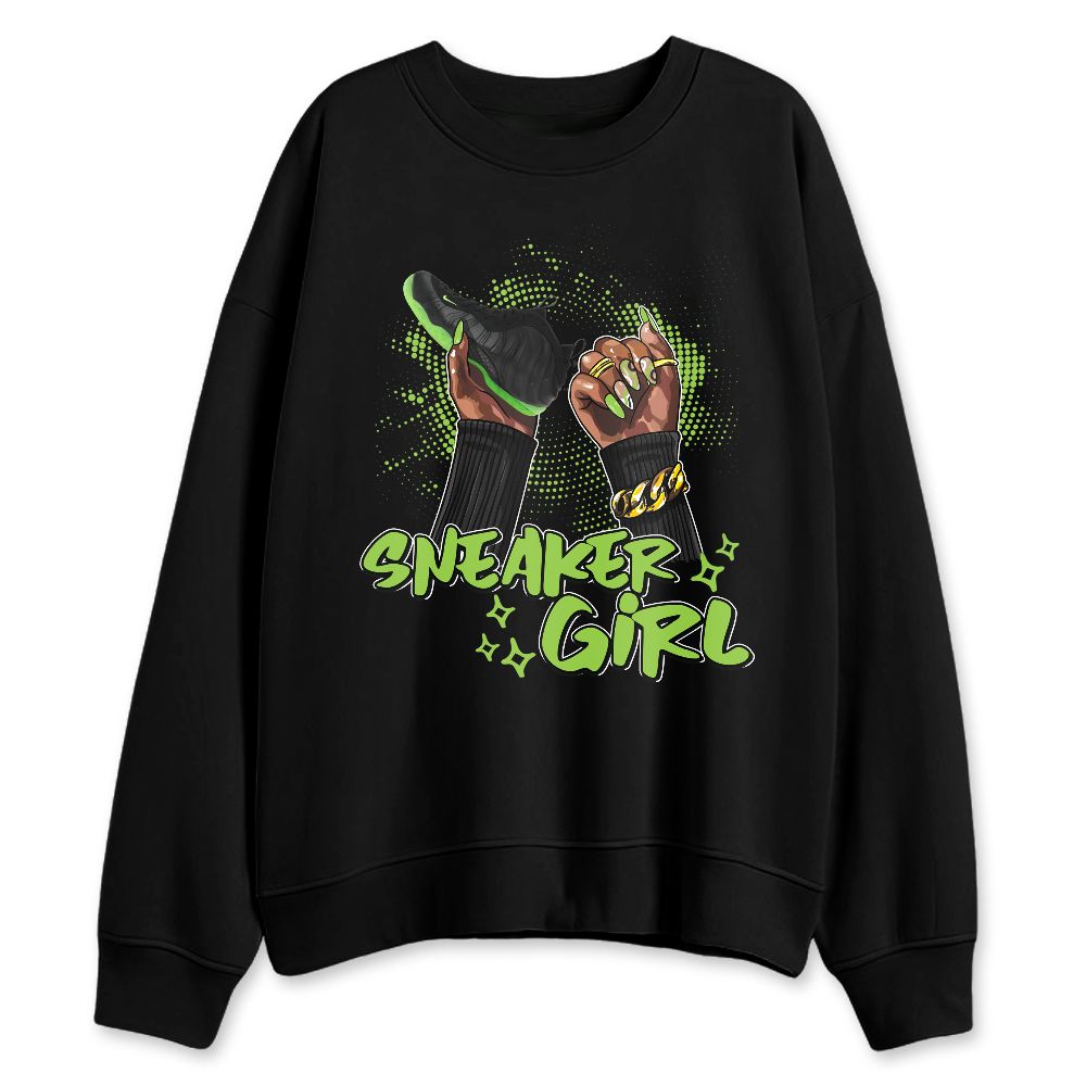 Air-Foamposite-One-Black-Volt-NastyJamz-Sweatshirt-Match-Sneaker-Girl-Nail