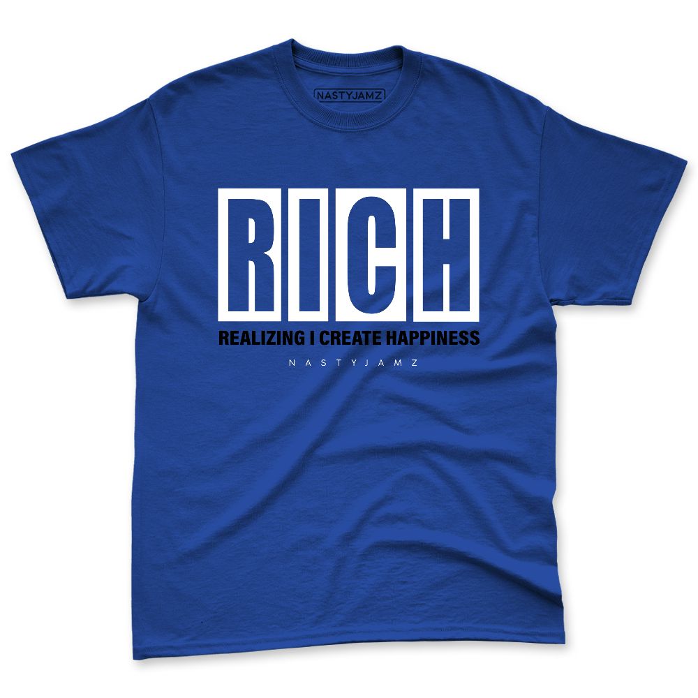 Rare-Air-Deep-Royal-Blue-1s-NastyJamz-Premium-T-Shirt-Match-RICH-Realizing