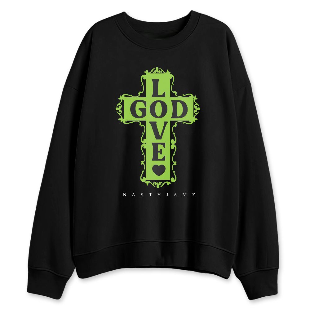 Air-Foamposite-One-Black-Volt-NastyJamz-Sweatshirt-Match-God-Love