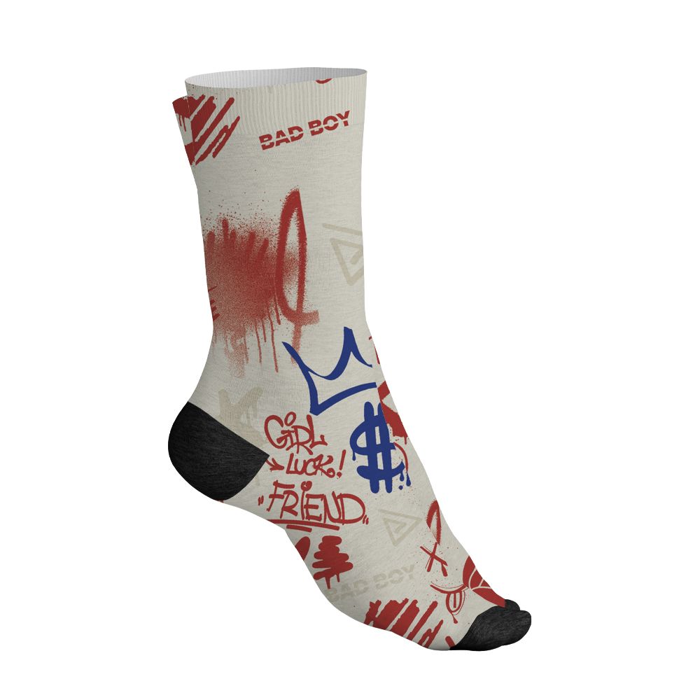 Rare-Air-Cinnabar-1s-NastyJamz-Socks-Match-Graffiti-King-All-Over-Print-Doodle-Style