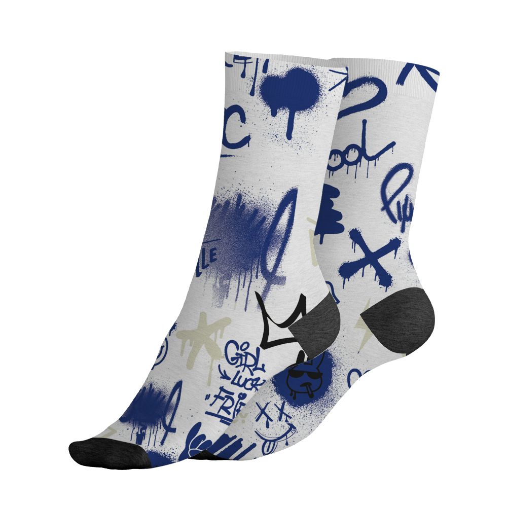 Rare-Air-Deep-Royal-Blue-1s-NastyJamz-Socks-Match-Graffiti-King-All-Over-Print-Doodle-Style