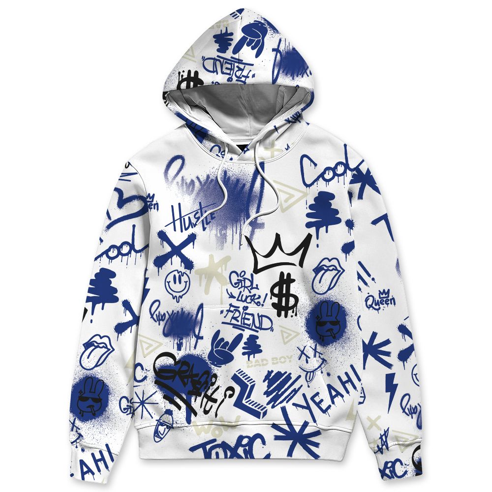 Rare-Air-Deep-Royal-Blue-1s-NastyJamz-Hoodie-Match-Graffiti-King-All-Over-Print-Doodle-Style