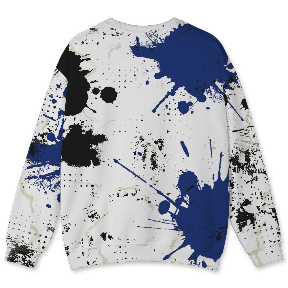 Rare-Air-Deep-Royal-Blue-1s-NastyJamz-Sweatshirt-Match-Hustle-Move-In-Silence-All-Over-Print