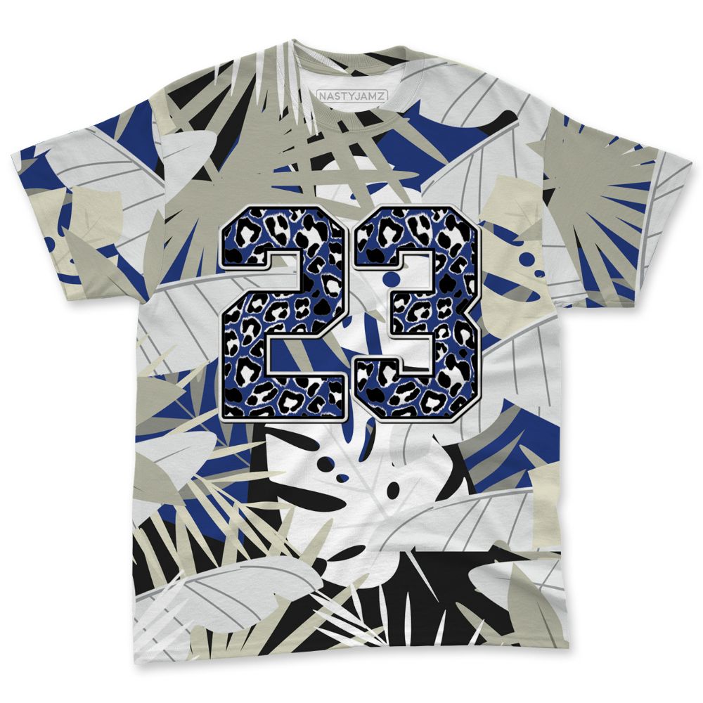 Rare-Air-Deep-Royal-Blue-1s-NastyJamz-T-Shirt-Match-Custom-23-Leopard-All-Over-Print