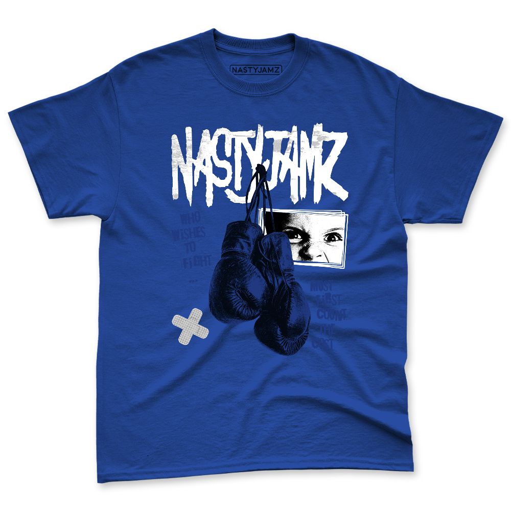 Rare-Air-Deep-Royal-Blue-1s-NastyJamz-Premium-T-Shirt-Match-Fight-Count-Cost-Fight-Count-Cost