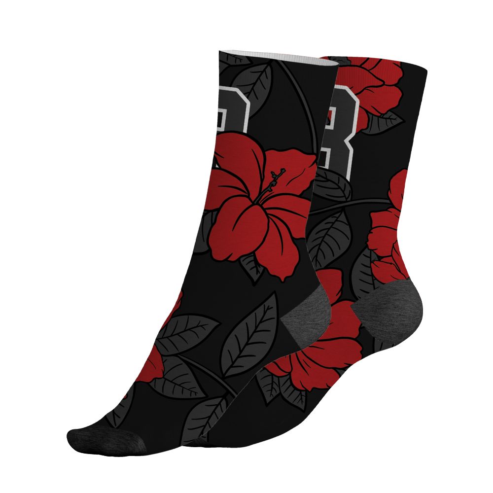 Low-Bred-11s-NastyJamz-Socks-Match-23-Floral-All-Over-Print-Flower