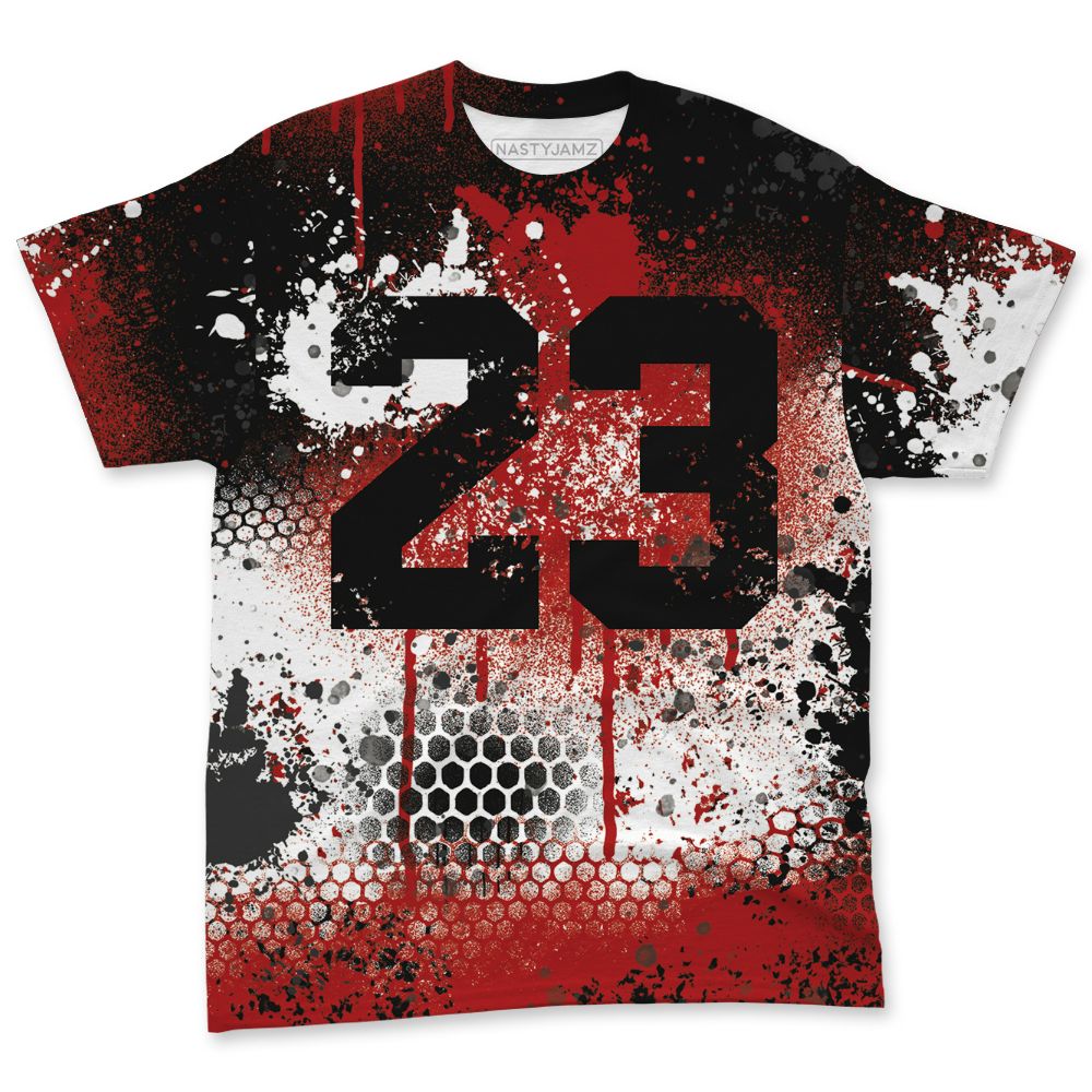 Low-Bred-11s-NastyJamz-T-Shirt-Match-23-Painted-Graffiti