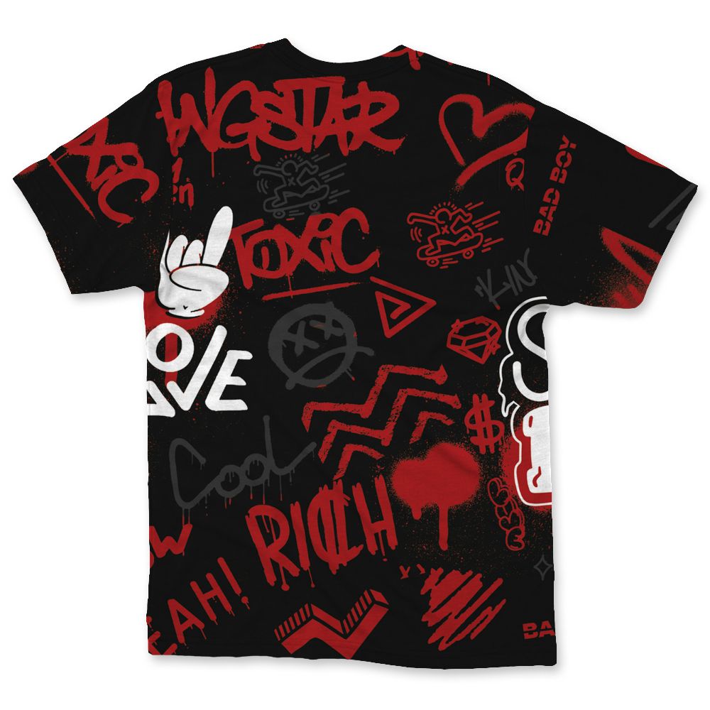 Low-Bred-11s-NastyJamz-T-Shirt-Match-Graffiti-King-All-Over-Print-Doodle-Style