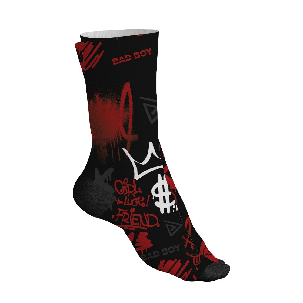 Low-Bred-11s-NastyJamz-Socks-Match-Graffiti-King-All-Over-Print-Doodle-Style
