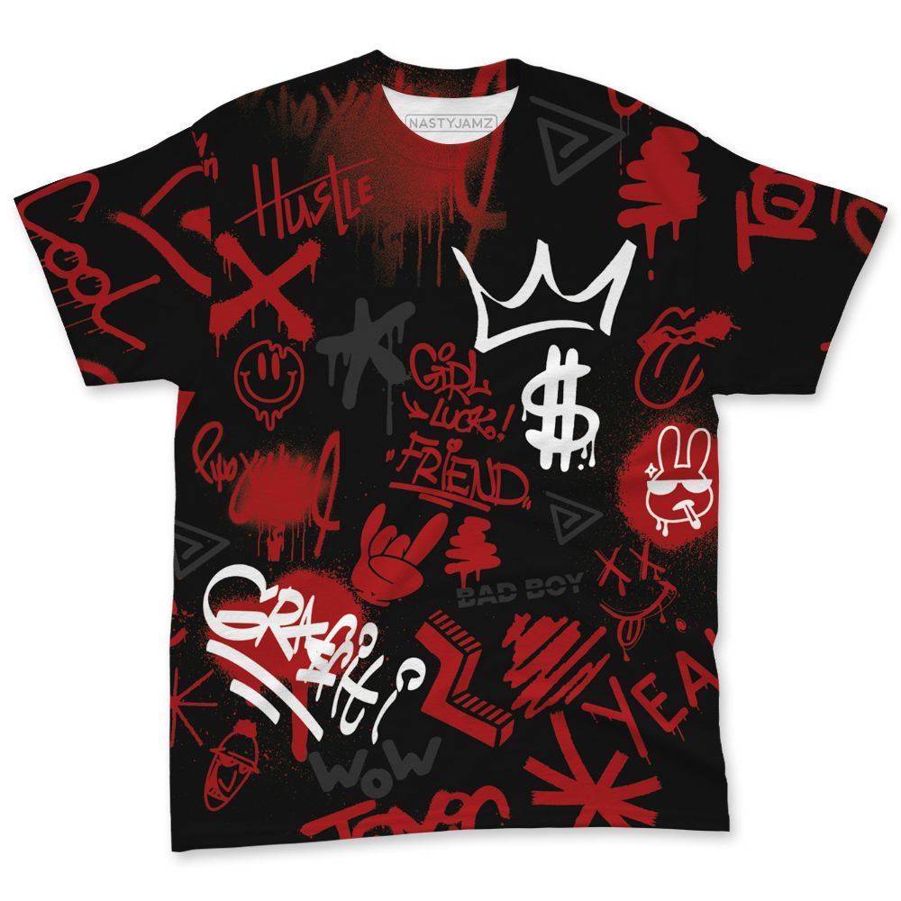 Low-Bred-11s-NastyJamz-T-Shirt-Match-Graffiti-King-All-Over-Print-Doodle-Style