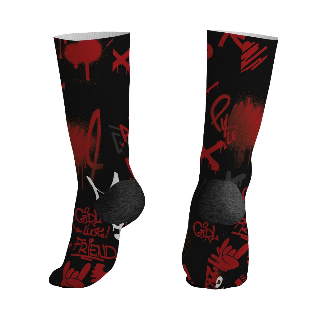 Low-Bred-11s-NastyJamz-Socks-Match-Graffiti-King-All-Over-Print-Doodle-Style