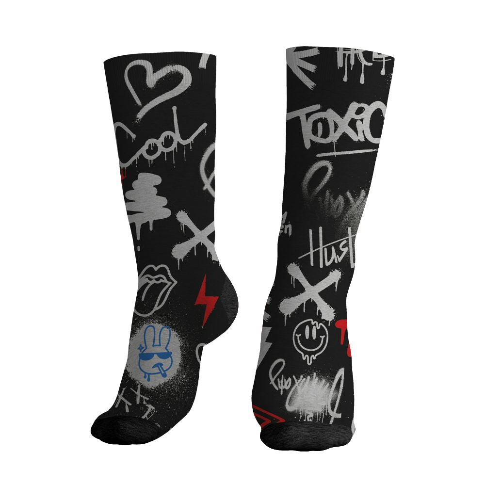 Rare-Air-3s-NastyJamz-Socks-Match-Graffiti-King-All-Over-Print-Doodle-Style