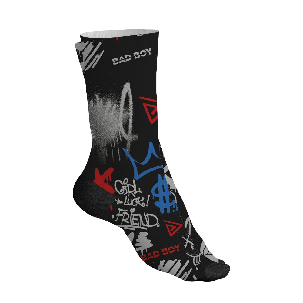 Rare-Air-3s-NastyJamz-Socks-Match-Graffiti-King-All-Over-Print-Doodle-Style