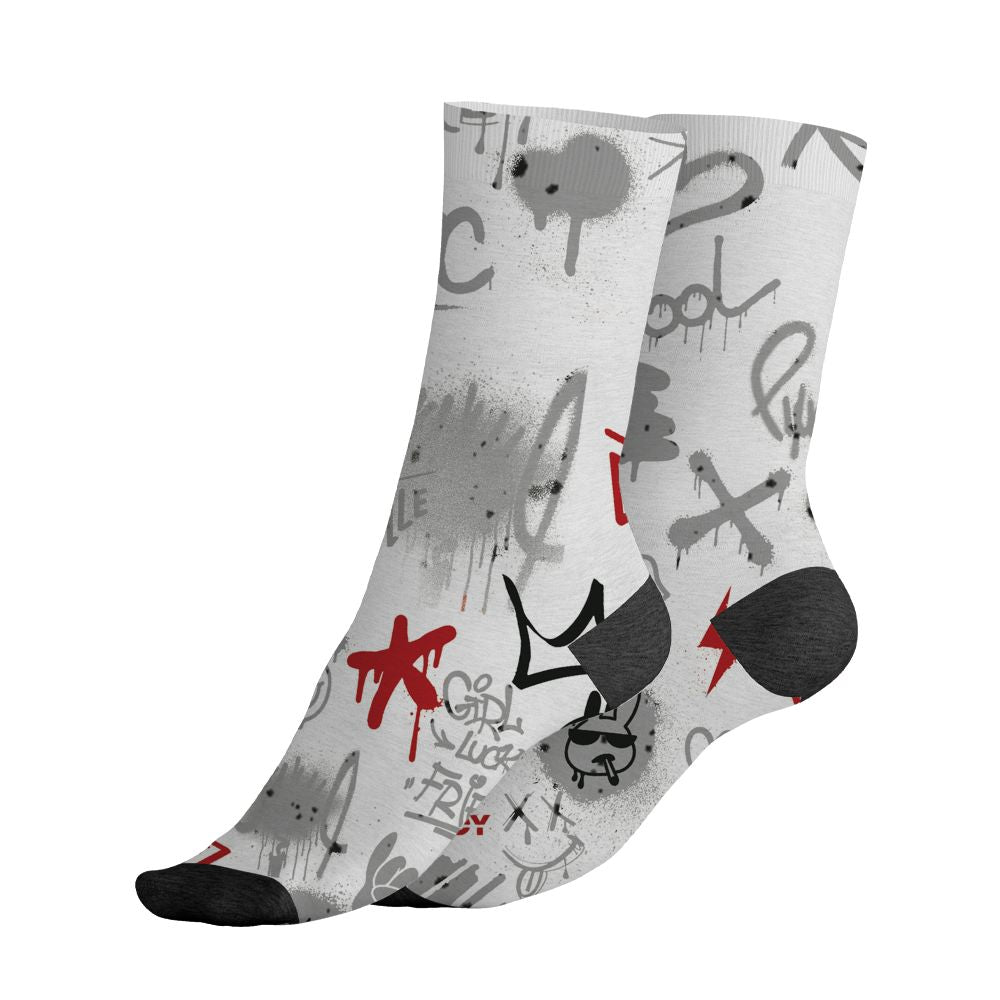 White-Cement-4s-NastyJamz-Socks-Match-Graffiti-King-All-Over-Print-Doodle-Style