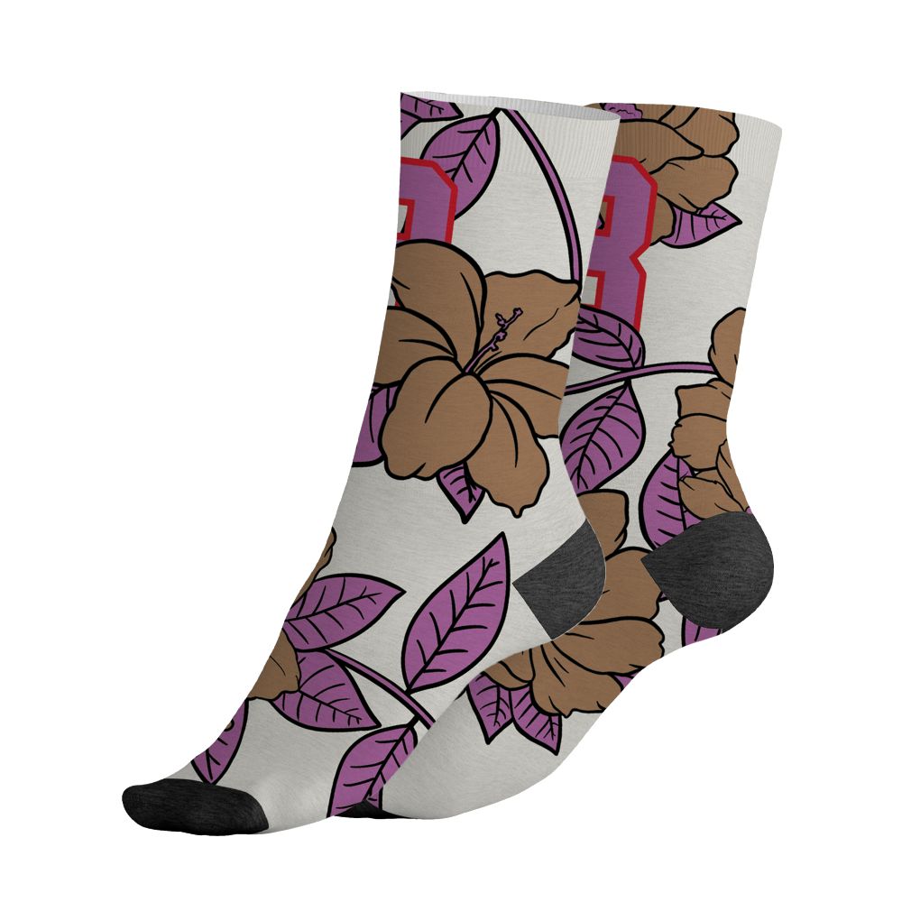 Low-Peanut-Butter-Jelly-5s-NastyJamz-Socks-Match-23-Floral-All-Over-Print-Flower